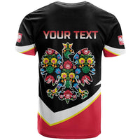 Personalized Poland Wycinanki Eagle T Shirt Polish Traditional Floral Folk Pattern - Wonder Print Shop