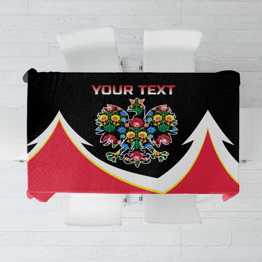 Personalized Poland Wycinanki Eagle Tablecloth Polish Traditional Floral Folk Pattern - Wonder Print Shop