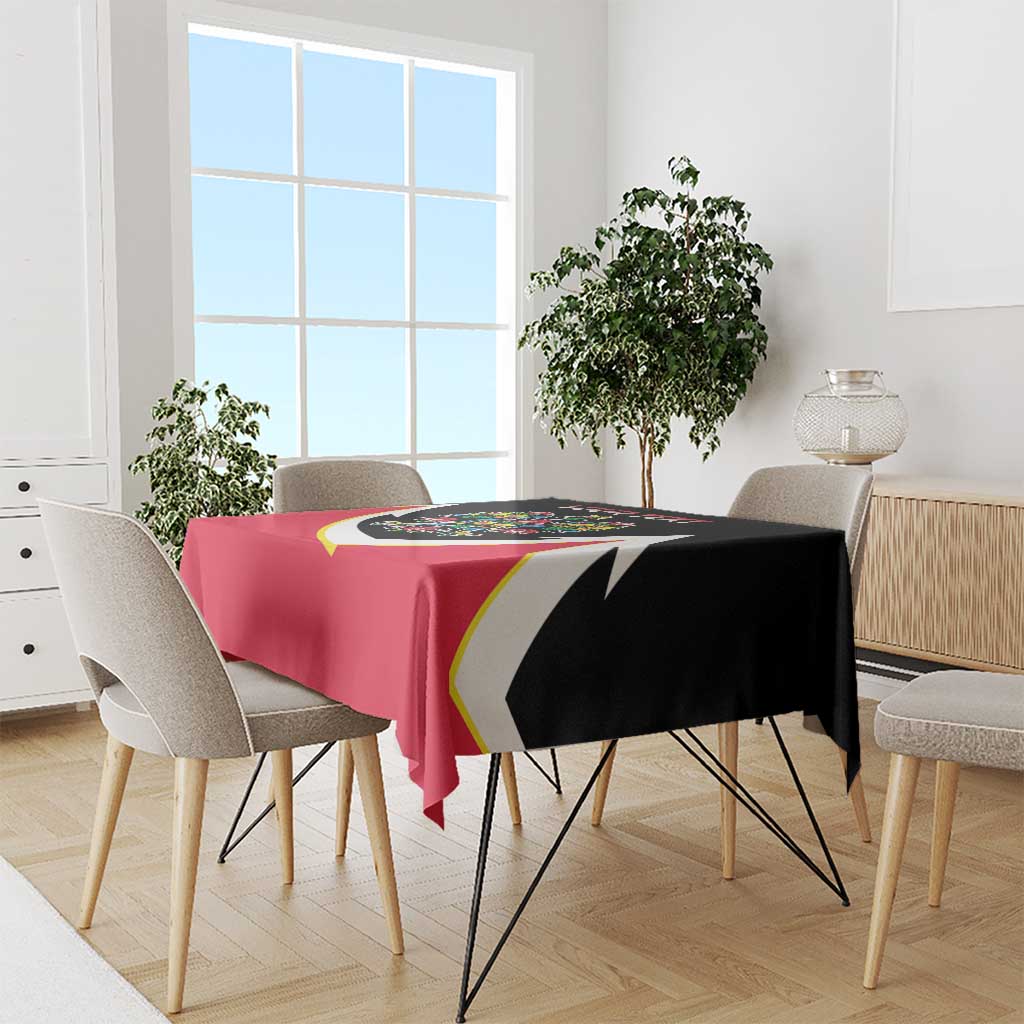 Personalized Poland Wycinanki Eagle Tablecloth Polish Traditional Floral Folk Pattern - Wonder Print Shop