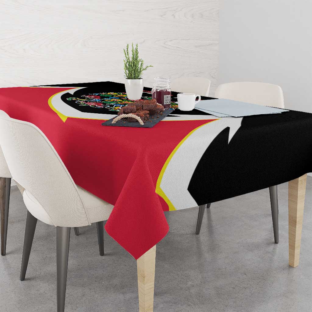 Personalized Poland Wycinanki Eagle Tablecloth Polish Traditional Floral Folk Pattern - Wonder Print Shop