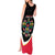 Personalized Poland Wycinanki Eagle Tank Maxi Dress Polish Traditional Floral Folk Pattern - Wonder Print Shop
