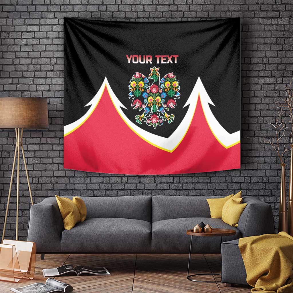 Personalized Poland Wycinanki Eagle Tapestry Polish Traditional Floral Folk Pattern - Wonder Print Shop