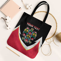 Personalized Poland Wycinanki Eagle Tote Bag Polish Traditional Floral Folk Pattern - Wonder Print Shop