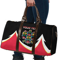 Personalized Poland Wycinanki Eagle Travel Bag Polish Traditional Floral Folk Pattern - Wonder Print Shop