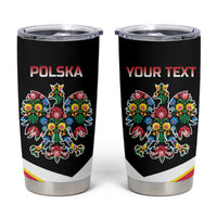 Personalized Poland Wycinanki Eagle Tumbler Cup Polish Traditional Floral Folk Pattern - Wonder Print Shop