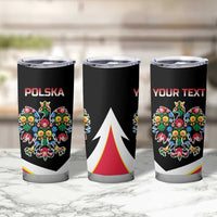 Personalized Poland Wycinanki Eagle Tumbler Cup Polish Traditional Floral Folk Pattern - Wonder Print Shop