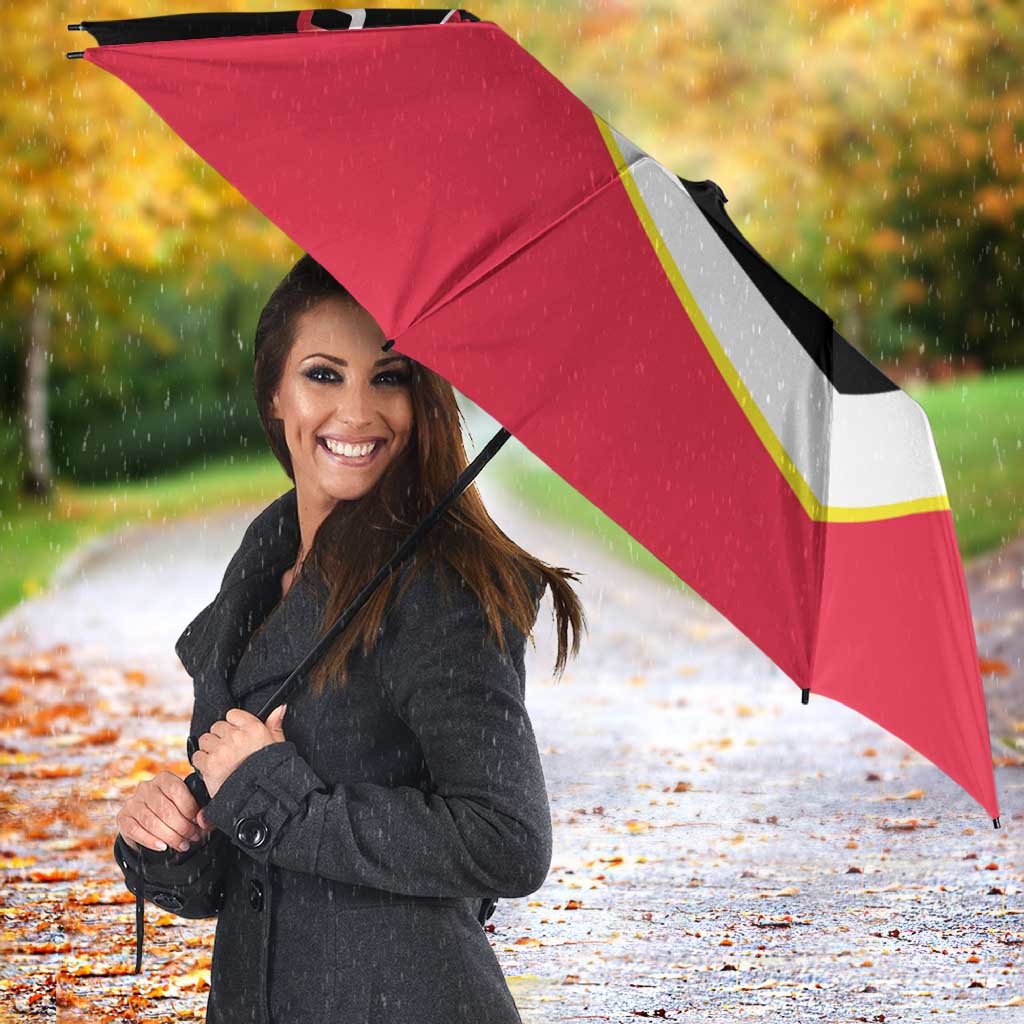 Personalized Poland Wycinanki Eagle Umbrella Polish Traditional Floral Folk Pattern - Wonder Print Shop