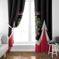 Personalized Poland Wycinanki Eagle Window Curtain Polish Traditional Floral Folk Pattern - Wonder Print Shop