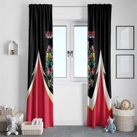 Personalized Poland Wycinanki Eagle Window Curtain Polish Traditional Floral Folk Pattern - Wonder Print Shop