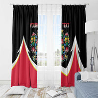 Personalized Poland Wycinanki Eagle Window Curtain Polish Traditional Floral Folk Pattern - Wonder Print Shop