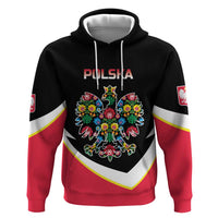 Personalized Poland Wycinanki Eagle Zip Hoodie Polish Traditional Floral Folk Pattern - Wonder Print Shop