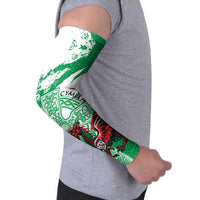 Wales Celtic Cross Arm Sleeves Cymru Am Byth Green Version - Wonder Print Shop