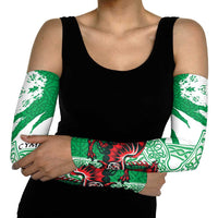 Wales Celtic Cross Arm Sleeves Cymru Am Byth Green Version - Wonder Print Shop