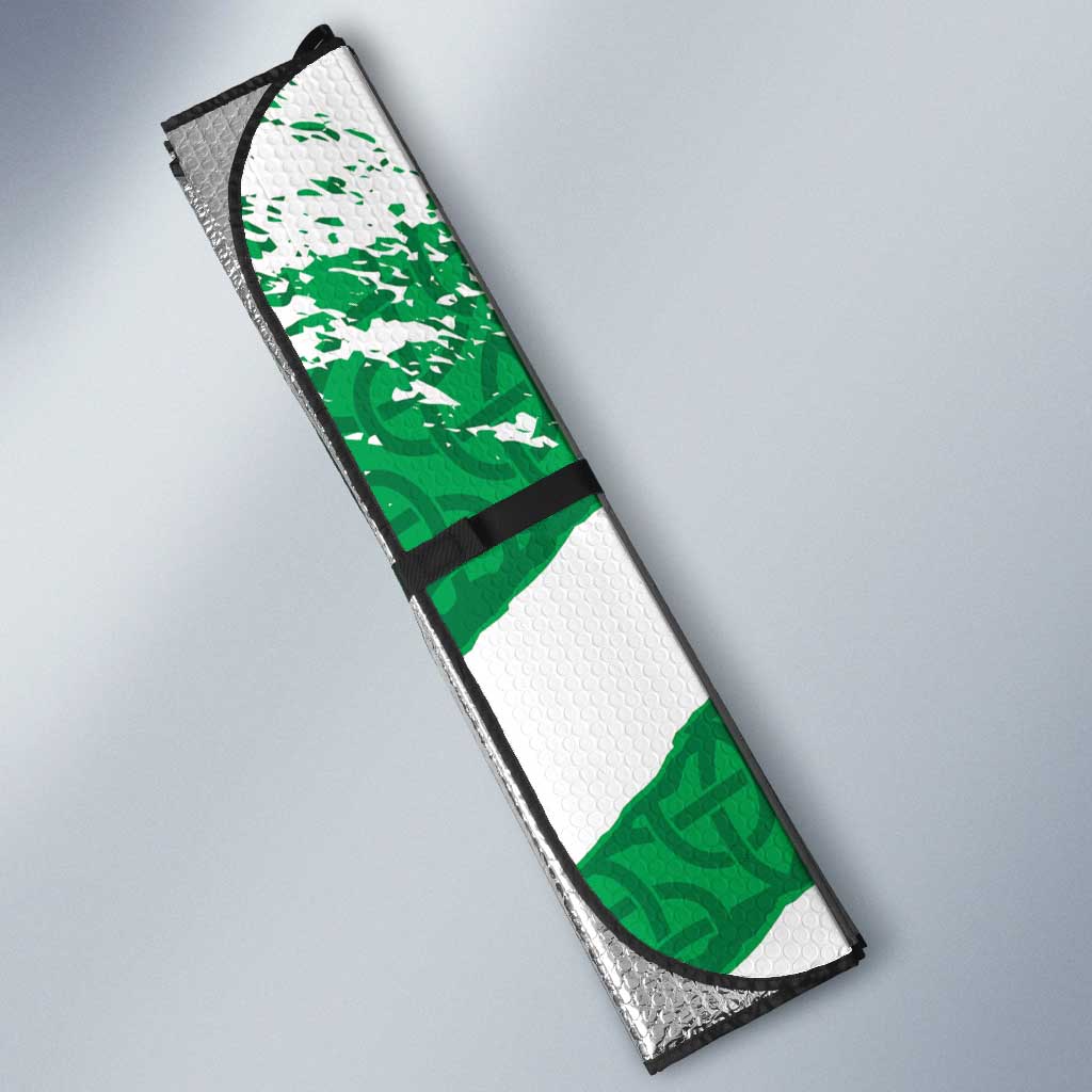 Wales Celtic Cross Auto Sun Shade Cymru Am Byth Green Version - Wonder Print Shop