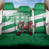 Wales Celtic Cross Back Car Seat Cover Cymru Am Byth Green Version - Wonder Print Shop