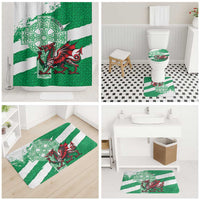 Wales Celtic Cross Bathroom Set Cymru Am Byth Green Version - Wonder Print Shop