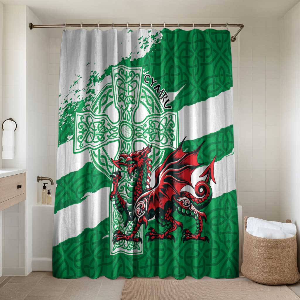 Wales Celtic Cross Bathroom Set Cymru Am Byth Green Version - Wonder Print Shop