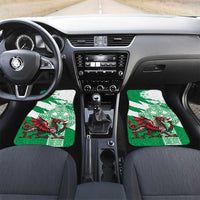 Wales Celtic Cross Car Mats Cymru Am Byth Green Version - Wonder Print Shop