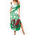 Wales Celtic Cross Family Matching Summer Maxi Dress and Hawaiian Shirt Cymru Am Byth Green Version - Wonder Print Shop