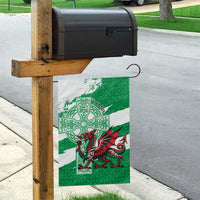 Wales Celtic Cross Garden Flag Cymru Am Byth Green Version - Wonder Print Shop
