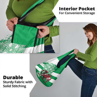 Wales Celtic Cross Grocery Bag Cymru Am Byth Green Version - Wonder Print Shop