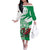 Wales Celtic Cross Off The Shoulder Long Sleeve Dress Cymru Am Byth Green Version - Wonder Print Shop