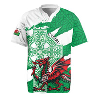 Wales Celtic Cross Rugby Jersey Cymru Am Byth Green Version - Wonder Print Shop