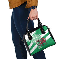 Wales Celtic Cross Shoulder Handbag Cymru Am Byth Green Version - Wonder Print Shop