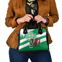Wales Celtic Cross Shoulder Handbag Cymru Am Byth Green Version - Wonder Print Shop