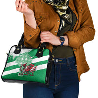 Wales Celtic Cross Shoulder Handbag Cymru Am Byth Green Version - Wonder Print Shop
