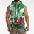 Wales Celtic Cross Sleeveless Hoodie Cymru Am Byth Green Version - Wonder Print Shop