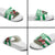 Wales Celtic Cross Slide Sandals Cymru Am Byth Green Version - Wonder Print Shop