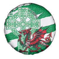 Wales Celtic Cross Spare Tire Cover Cymru Am Byth Green Version - Wonder Print Shop