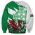 Wales Celtic Cross Sweatshirt Cymru Am Byth Green Version - Wonder Print Shop
