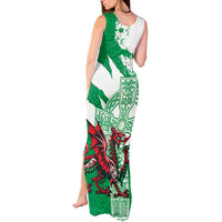 Wales Celtic Cross Tank Maxi Dress Cymru Am Byth Green Version - Wonder Print Shop