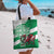 Wales Celtic Cross Tote Bag Cymru Am Byth Green Version - Wonder Print Shop