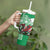 Wales Celtic Cross Tumbler With Handle Cymru Am Byth Green Version - Wonder Print Shop