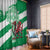 Wales Celtic Cross Window Curtain Cymru Am Byth Green Version - Wonder Print Shop