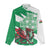 Wales Celtic Cross Women Casual Shirt Cymru Am Byth Green Version - Wonder Print Shop