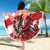 Wales Celtic Cross Beach Blanket Cymru Am Byth Red Version - Wonder Print Shop