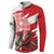 Wales Celtic Cross Button Sweatshirt Cymru Am Byth Red Version - Wonder Print Shop