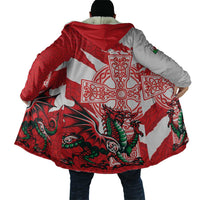Wales Celtic Cross Cloak Cymru Am Byth Red Version - Wonder Print Shop