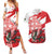 Wales Celtic Cross Couples Matching Summer Maxi Dress and Hawaiian Shirt Cymru Am Byth Red Version - Wonder Print Shop