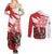 Wales Celtic Cross Couples Matching Summer Maxi Dress and Long Sleeve Button Shirt Cymru Am Byth Red Version - Wonder Print Shop