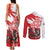 Wales Celtic Cross Couples Matching Tank Maxi Dress and Long Sleeve Button Shirt Cymru Am Byth Red Version - Wonder Print Shop