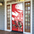 Wales Celtic Cross Door Cover Cymru Am Byth Red Version - Wonder Print Shop