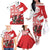 Wales Celtic Cross Family Matching Off The Shoulder Long Sleeve Dress and Hawaiian Shirt Cymru Am Byth Red Version - Wonder Print Shop