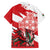 Wales Celtic Cross Family Matching Off The Shoulder Long Sleeve Dress and Hawaiian Shirt Cymru Am Byth Red Version - Wonder Print Shop