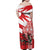 Wales Celtic Cross Family Matching Off Shoulder Maxi Dress and Hawaiian Shirt Cymru Am Byth Red Version - Wonder Print Shop