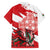 Wales Celtic Cross Family Matching Short Sleeve Bodycon Dress and Hawaiian Shirt Cymru Am Byth Red Version - Wonder Print Shop